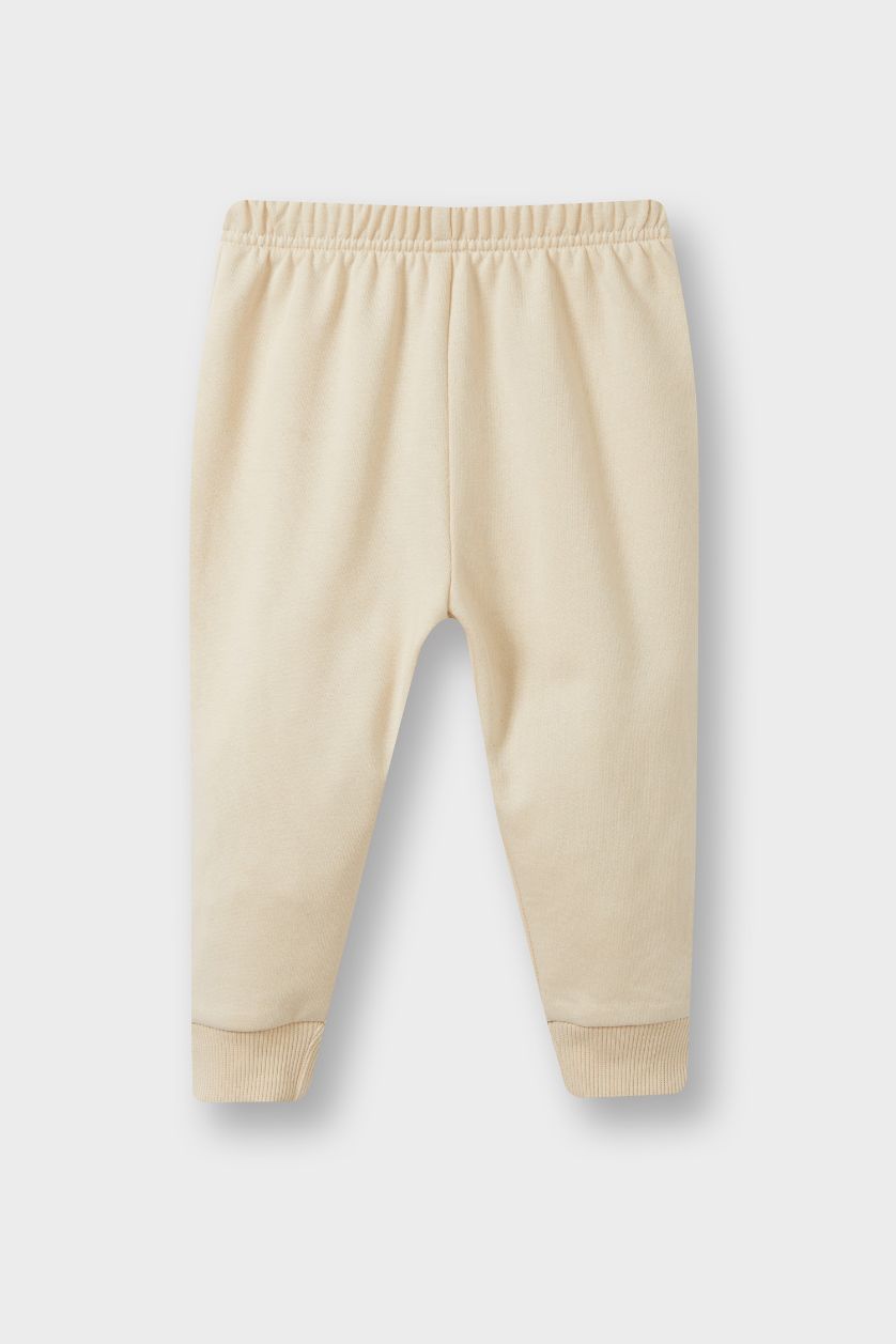 Erkek Bebek Açık Taş Erkek Bebek 2'li Takım Baskılı Sweatshirt Eşofman Altı