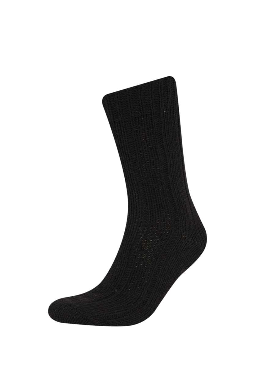 Man Black Man 2 piece Winter Socks