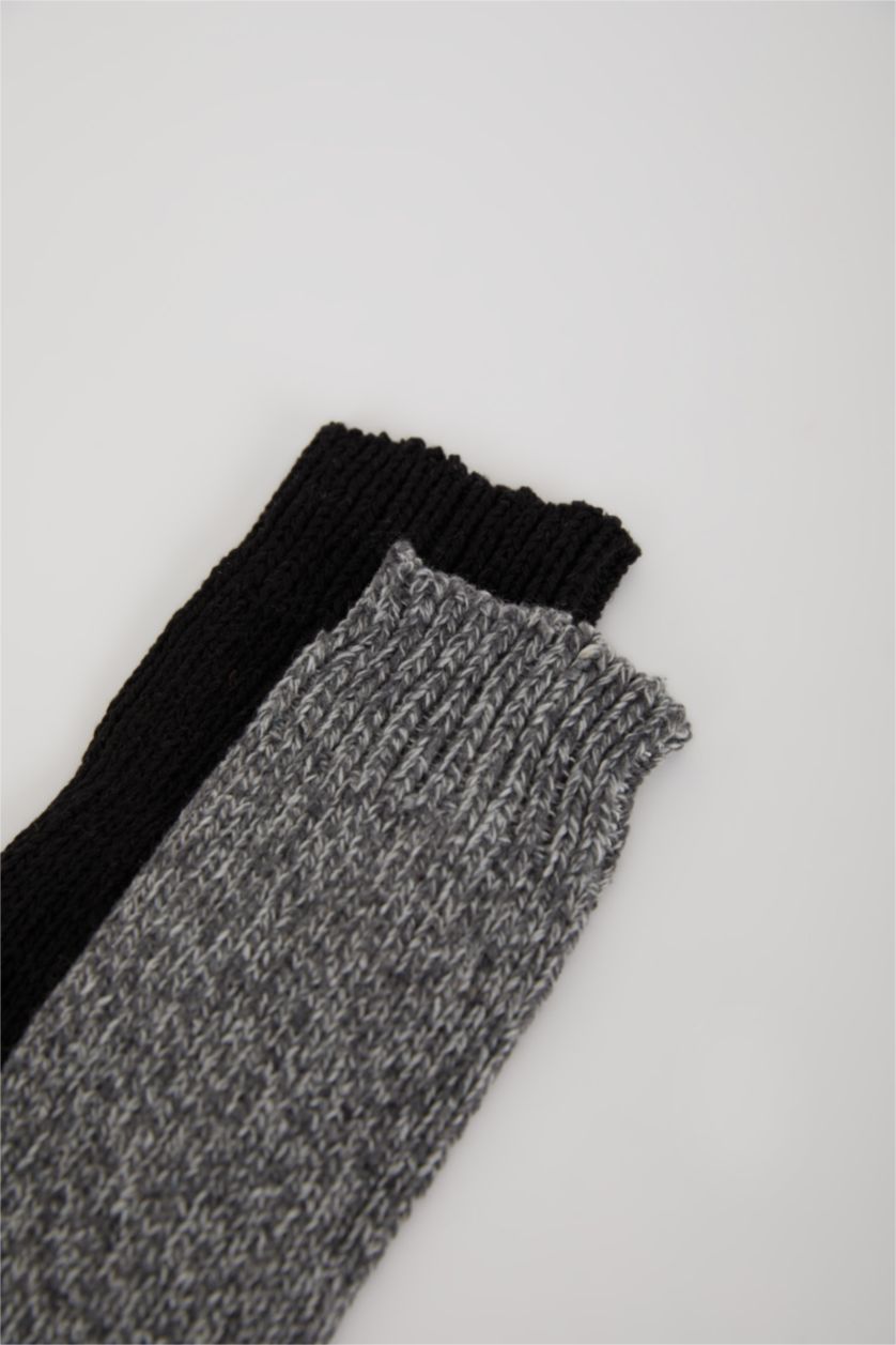 Erkek Karma 2'li Yün Kışlık Çorap