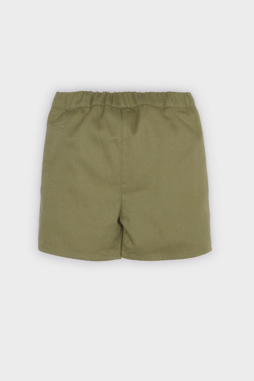 BABY BOY Khaki Baby Boy Regular Fit Elastic Band Shorts