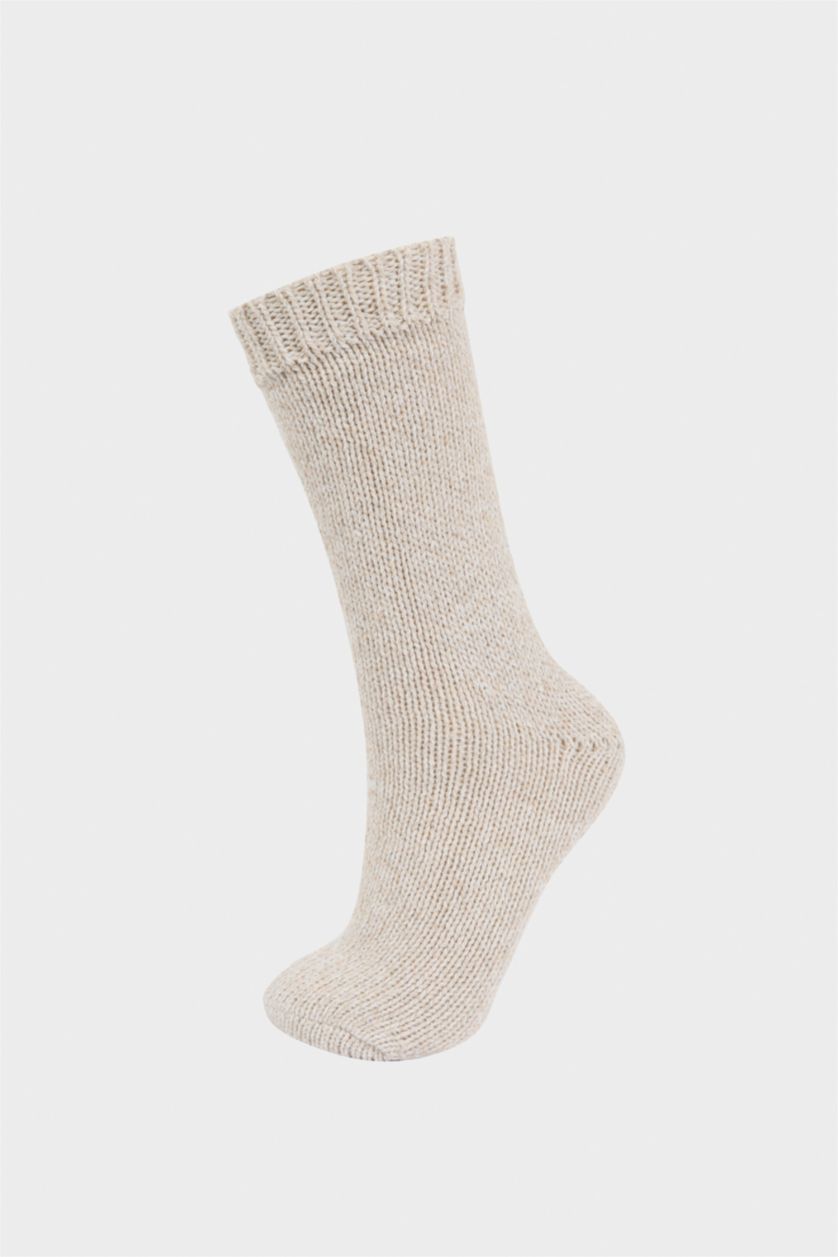 Kadın Yumuşak Kadın 2'li Yün Kışlık Çorap