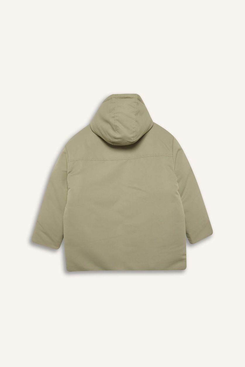 أولادي كاكي فاتح جاكيت بامب اولادي وتر بروف بكابيشون بجيوب