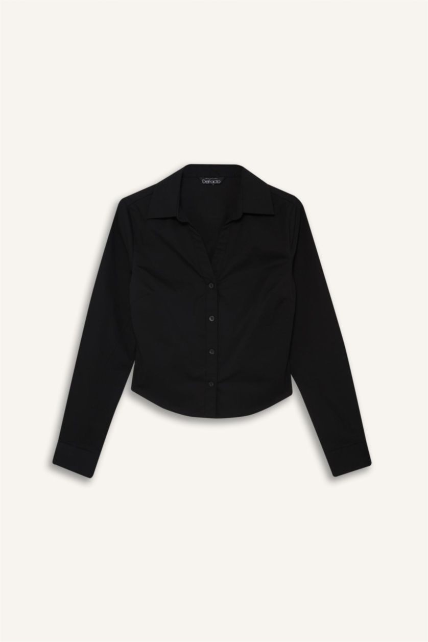 Әйелдерге қара ұзын бұлшықет пішімі Ұзын жеңді көйлек