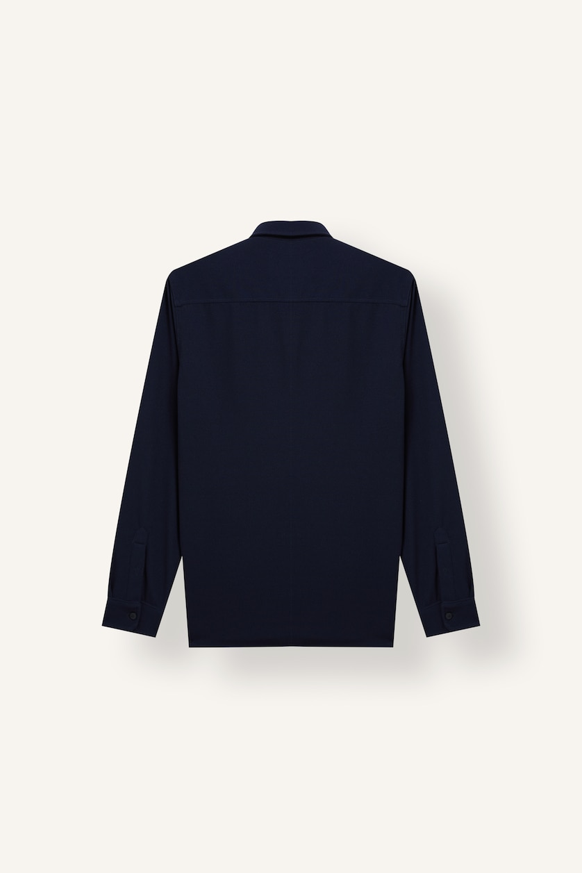 HOMME Marin Chemise basique à manches longues Coupe slim