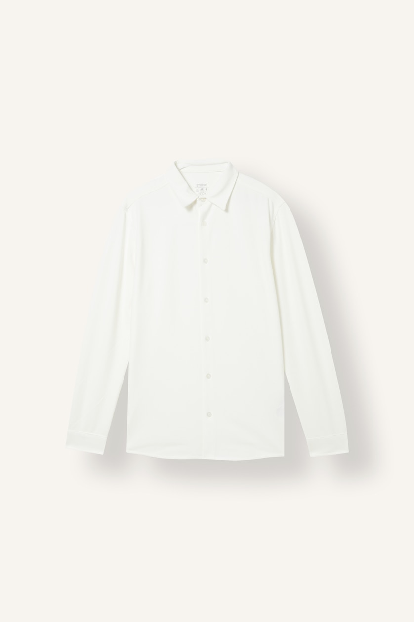 رجالي اوف وايت Slim Fit Basic Long Sleeve Shirt