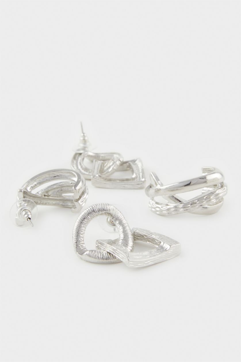 WOMAN SILVER Woman 2 Piece Silver Earrings
