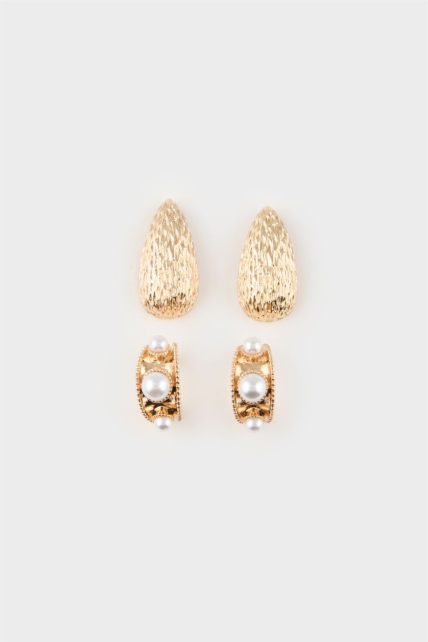 Kadın Altın Kadın 2'li Gold Küpe