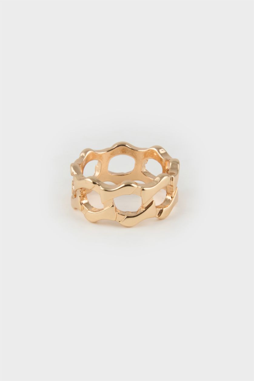 WOMAN GOLD Woman Stone 3 Piece Gold Rings