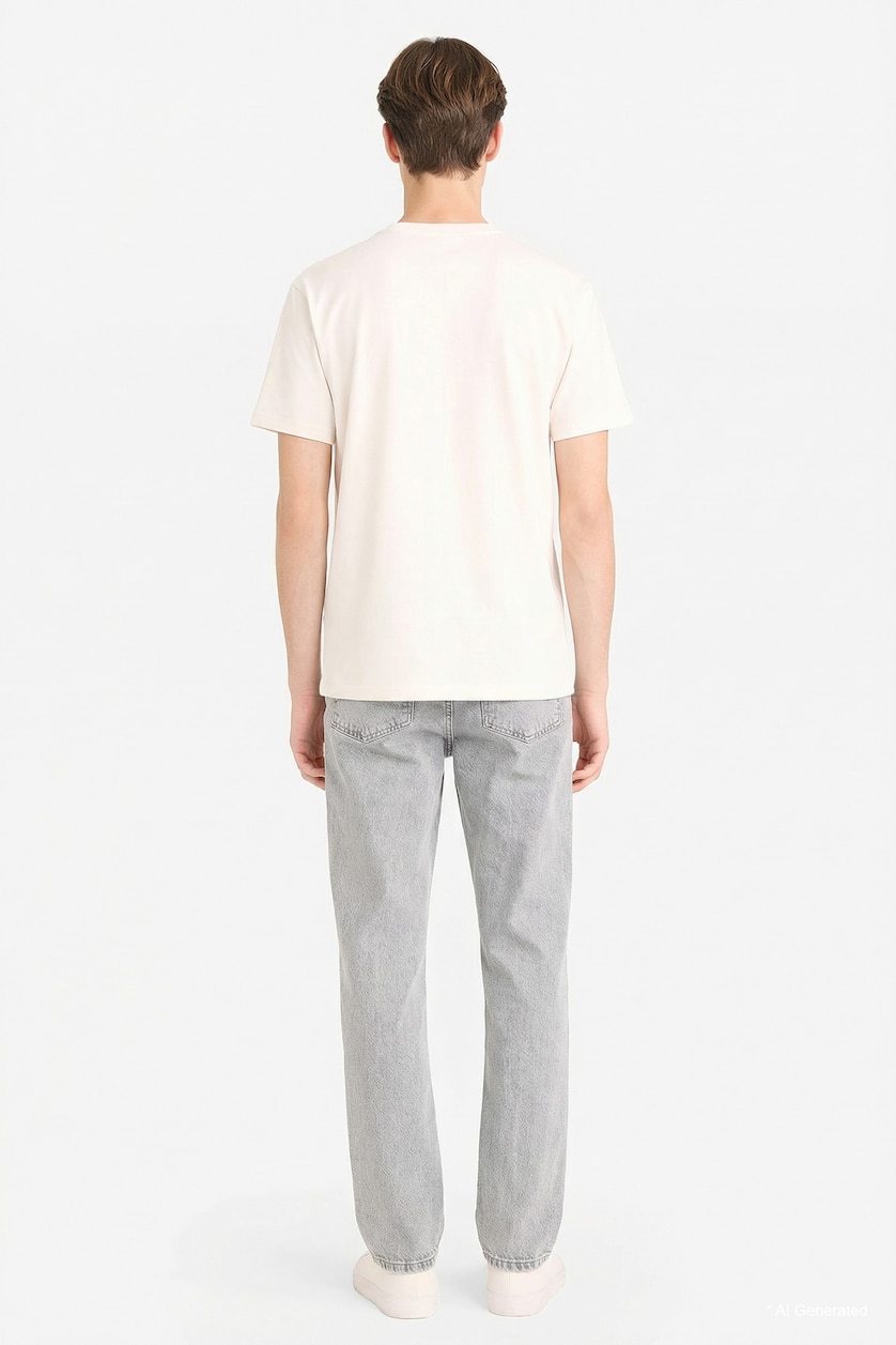 MAN Light Grey Straight Fit Jeans