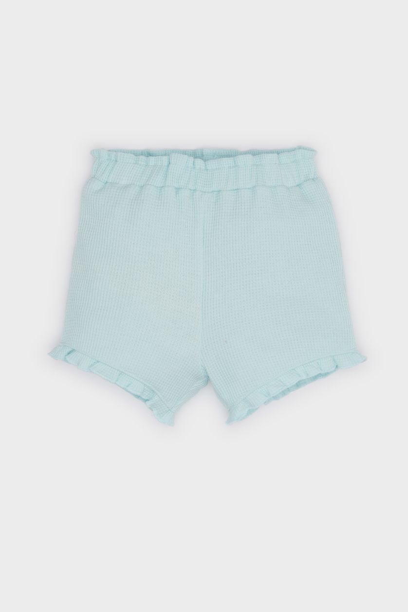 Kız Bebek Beyaz Frozen 2'li Takım Kısa Kollu Tişört Beli Lastikli Şort Kız Bebek