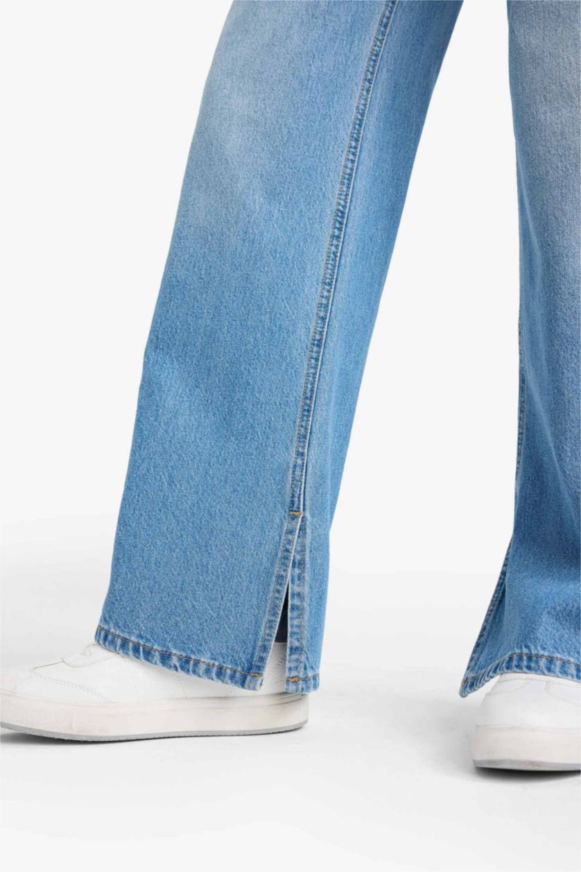 WOMAN Blue Wide Leg High Waist Long Jeans