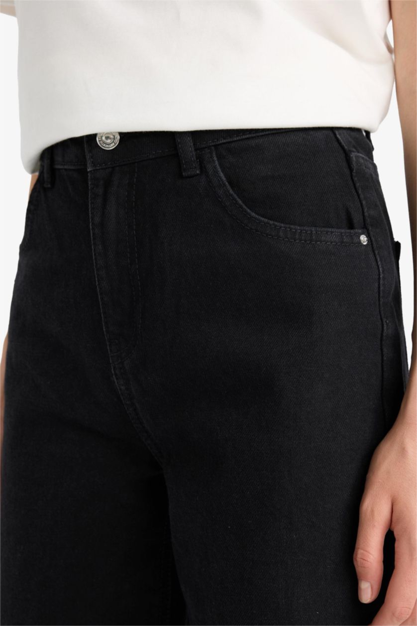 WOMAN Black 90's Wide Leg High Waist Long Jeans