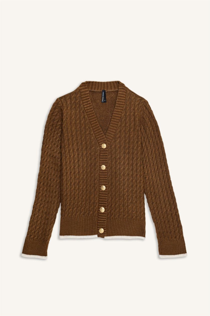 حريمي كامل كارديجان قصة عادية بياقة V