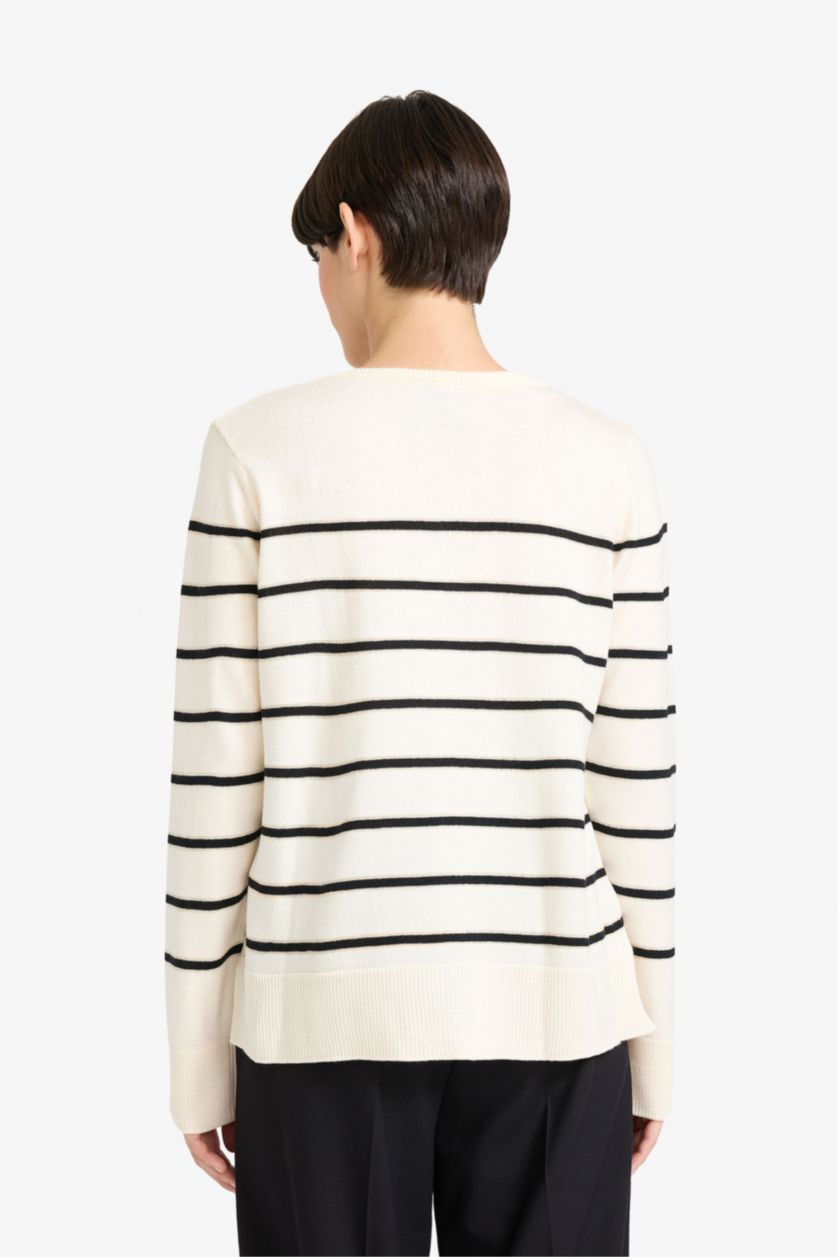 WOMAN Ecru Regular Fit Pullover