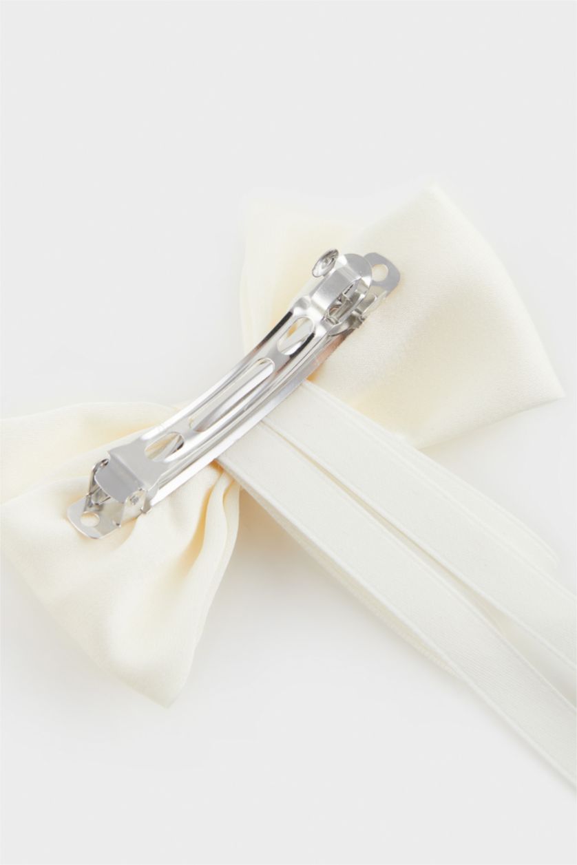 Kız Çocuk - Genç Kız Bej Kız Çocuk Bej Kurdele Desenli Çıtçıtlı Toka