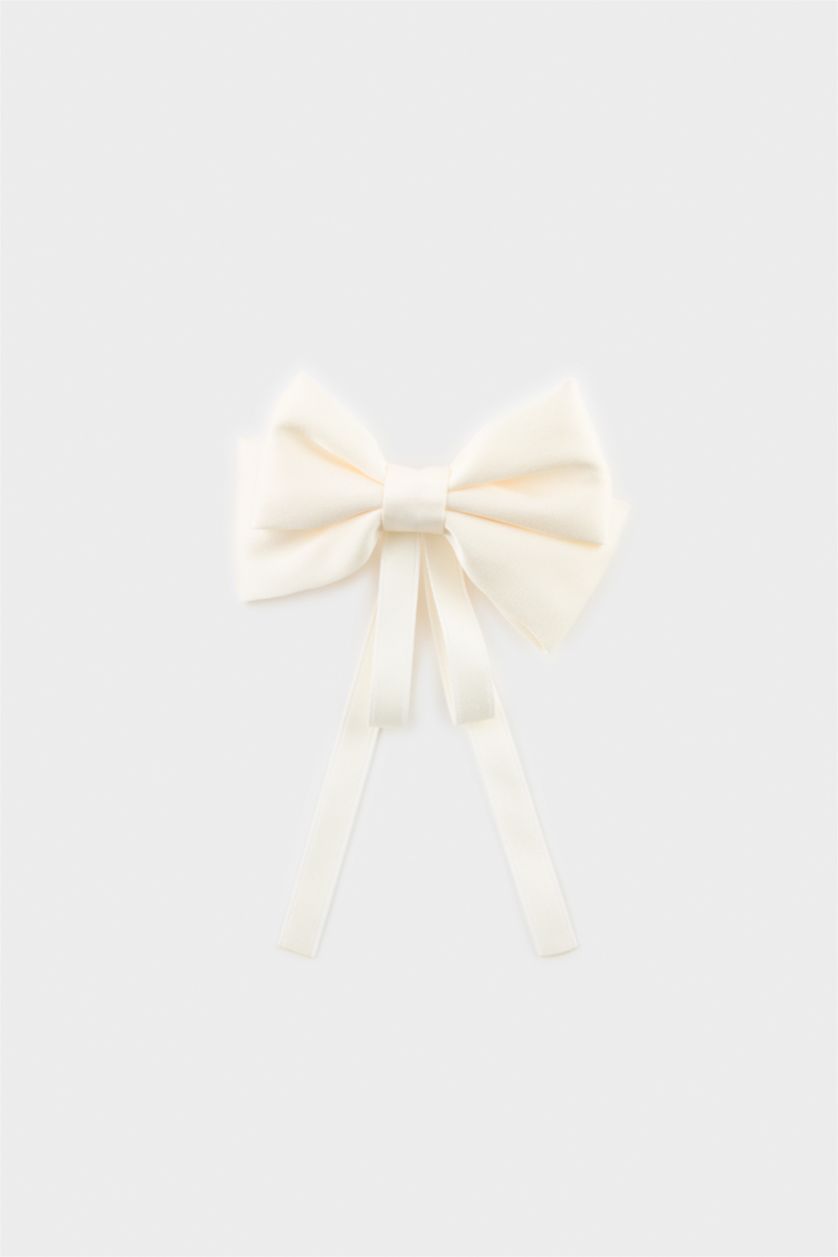 Kız Çocuk - Genç Kız Beyaz Kurdele Saç Tokası Kız Çocuk