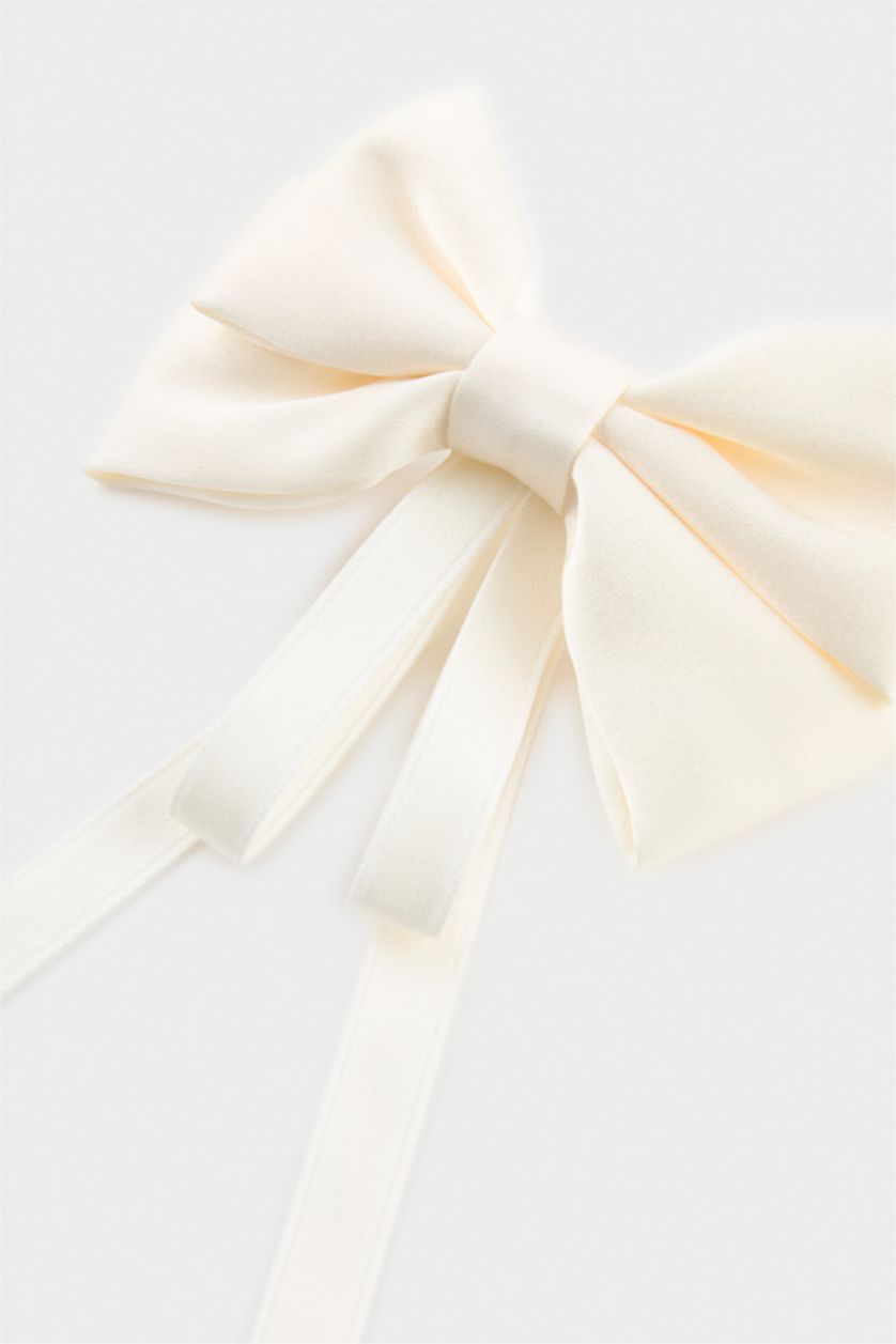 Kız Çocuk - Genç Kız Beyaz Kurdele Saç Tokası Kız Çocuk