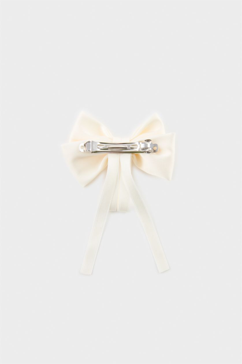 Kız Çocuk - Genç Kız Beyaz Kurdele Saç Tokası Kız Çocuk