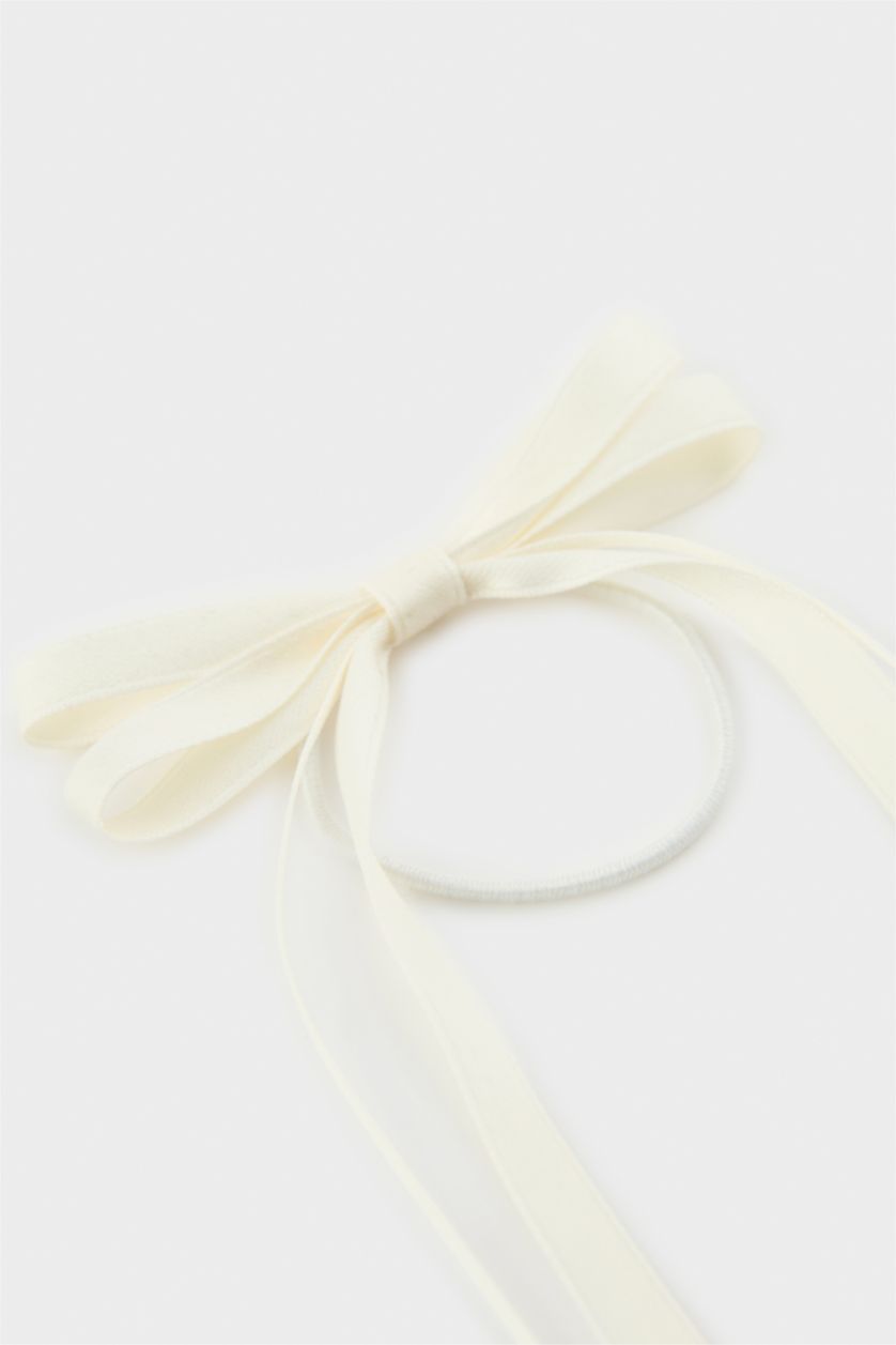 Kız Çocuk - Genç Kız Beyaz 2'li Kurdele Saç Tokası Kız Çocuk