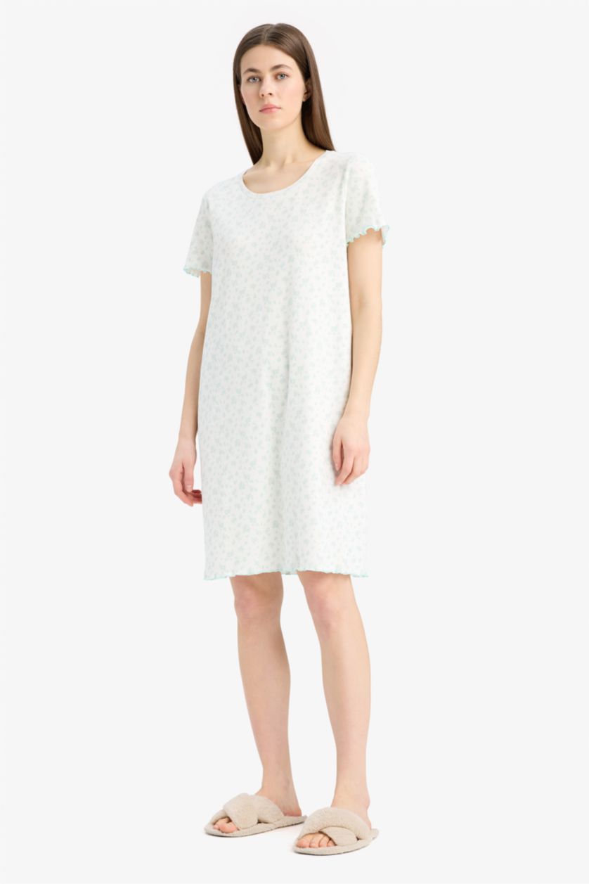 نساء بيج فاتح فستان نوم قصة عادية برقبة مستديرة من Fall in Love