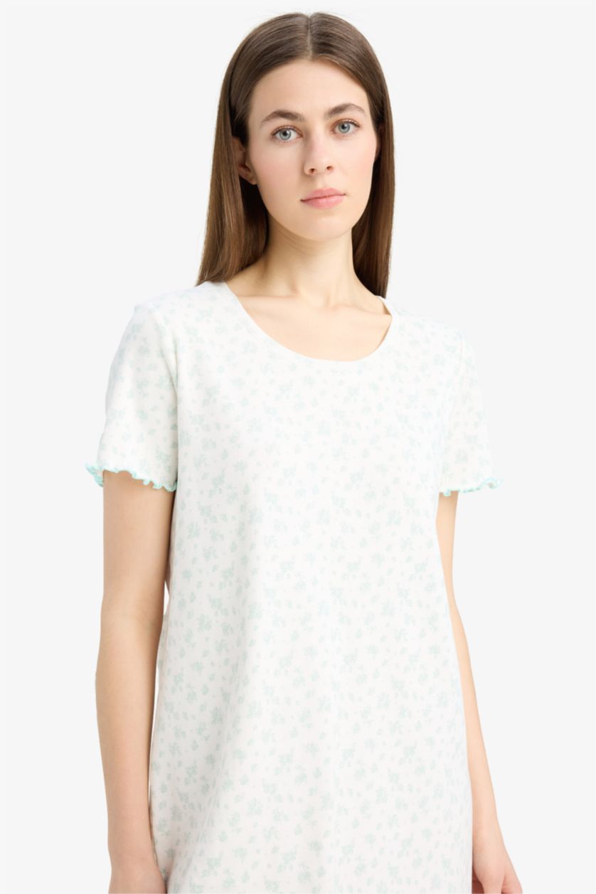 نساء بيج فاتح فستان نوم قصة عادية برقبة مستديرة من Fall in Love