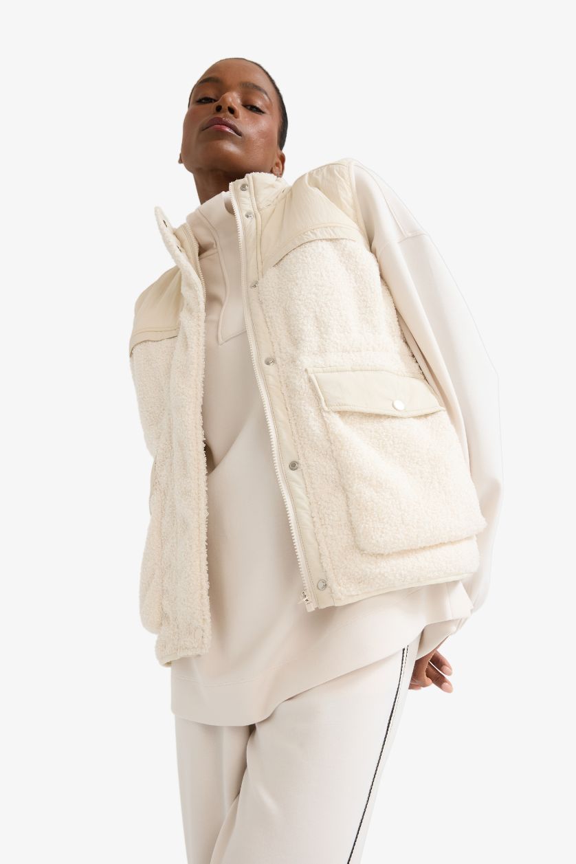 Женщины Слоновая кость Жилет DeFactoFit стандартного кроя