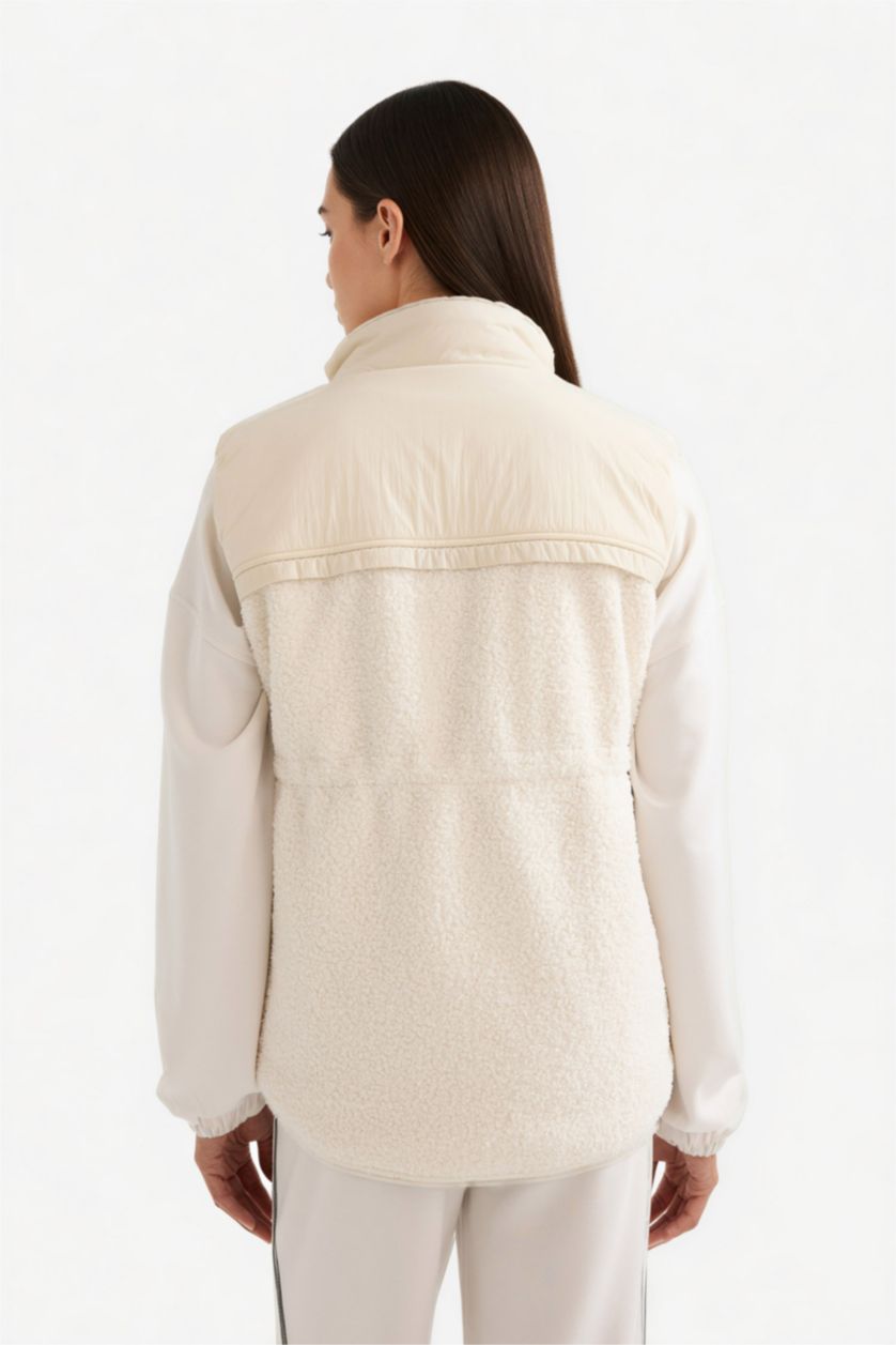 حريمي اللون الحجري فيست فرو قطيفة قصة عادية بسوسته من DeFactoFit