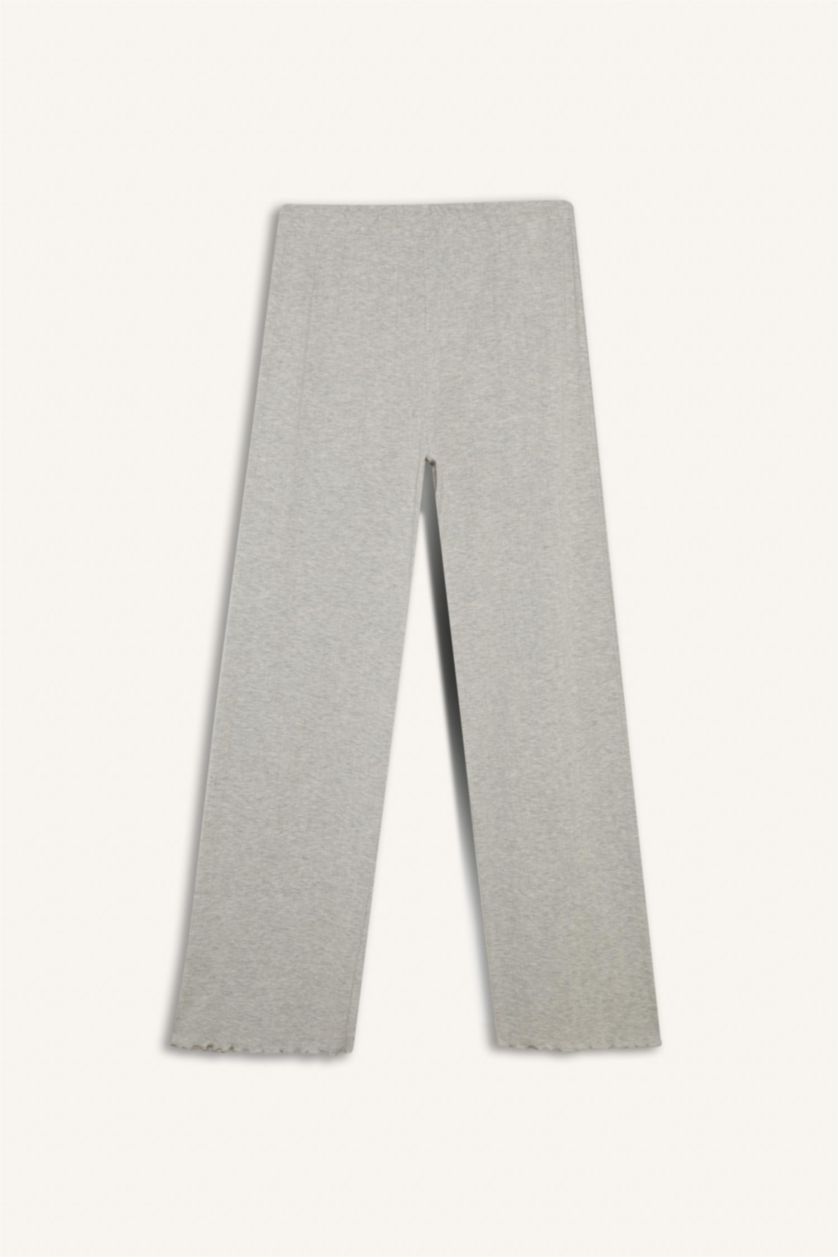 Woman Grey Melange Fall in Love Regular Fit Top Bottom 2 Piece Pajama Set