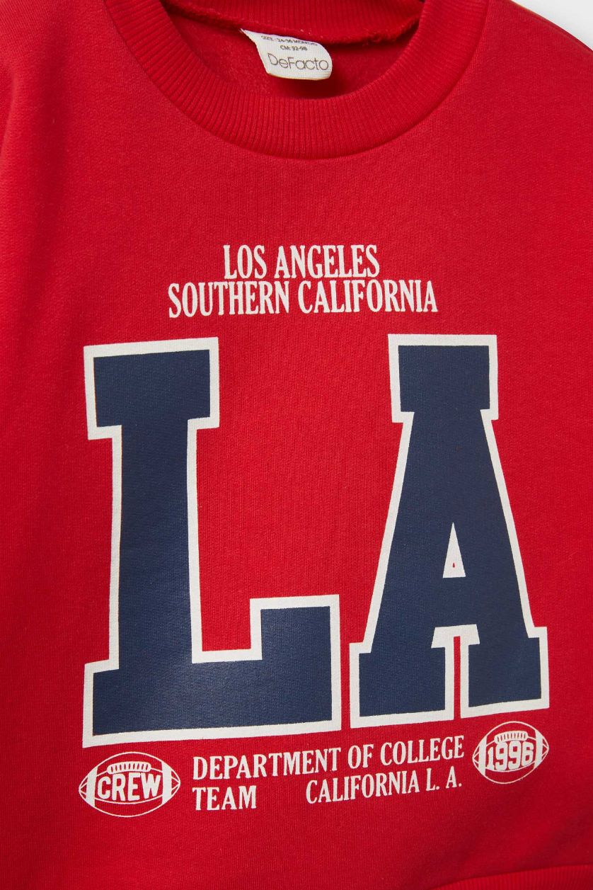 طفل صغير أحمر سويت شيرت بيبي ولادي خفيف قصة عادية ببطانة ناعمة