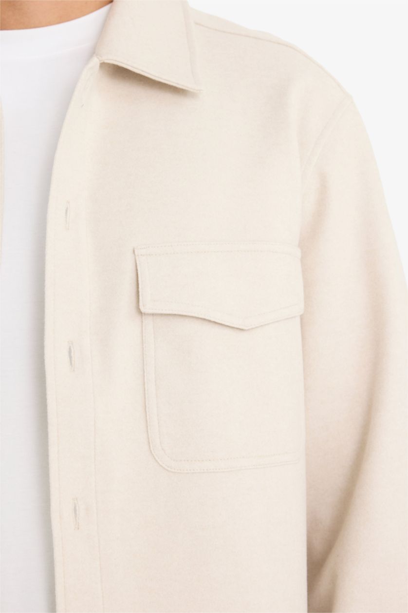 Мужчины Бежевый Рубашка-жакет Regular Fit