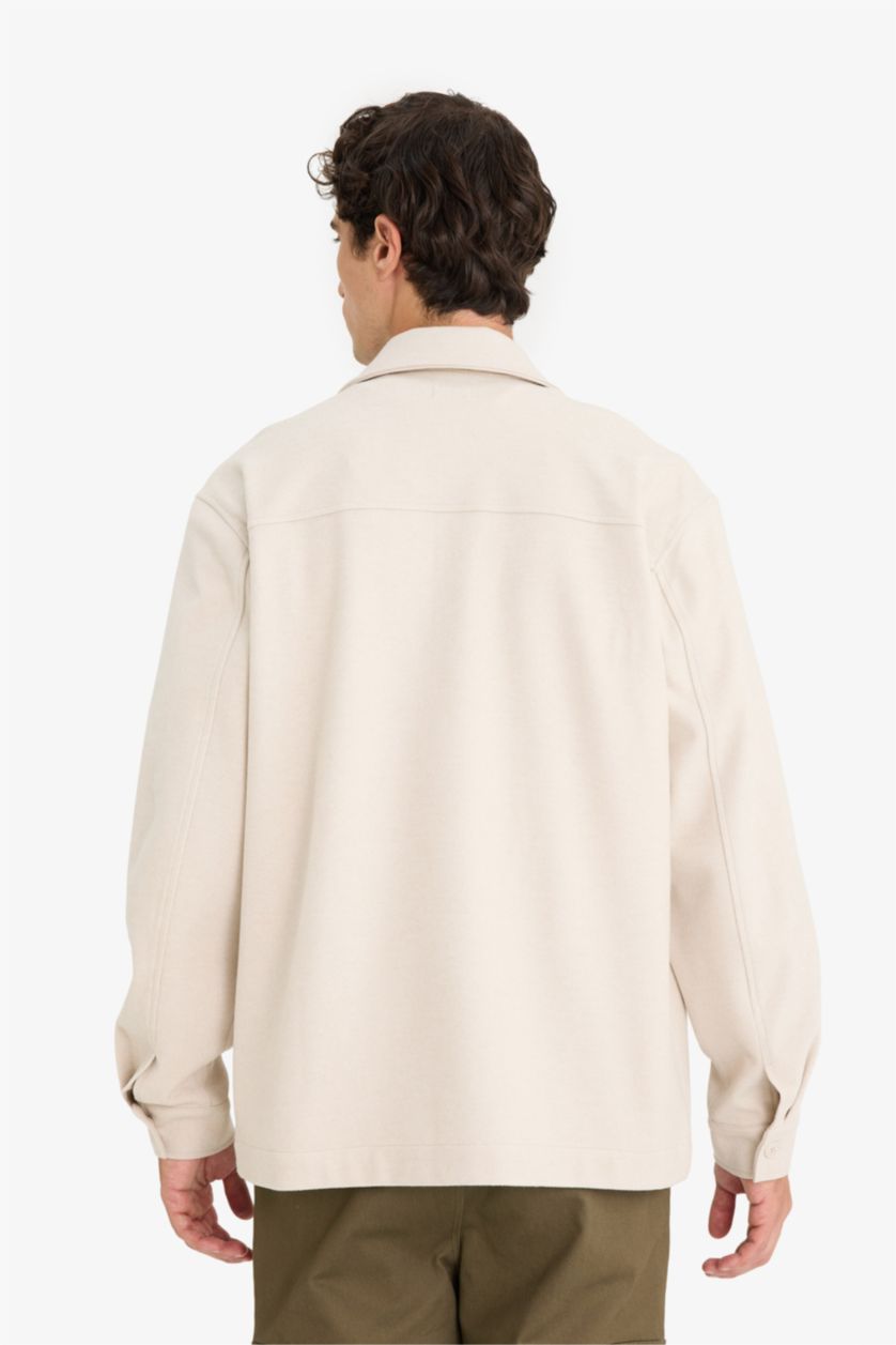 Мужчины Бежевый Рубашка-жакет Regular Fit