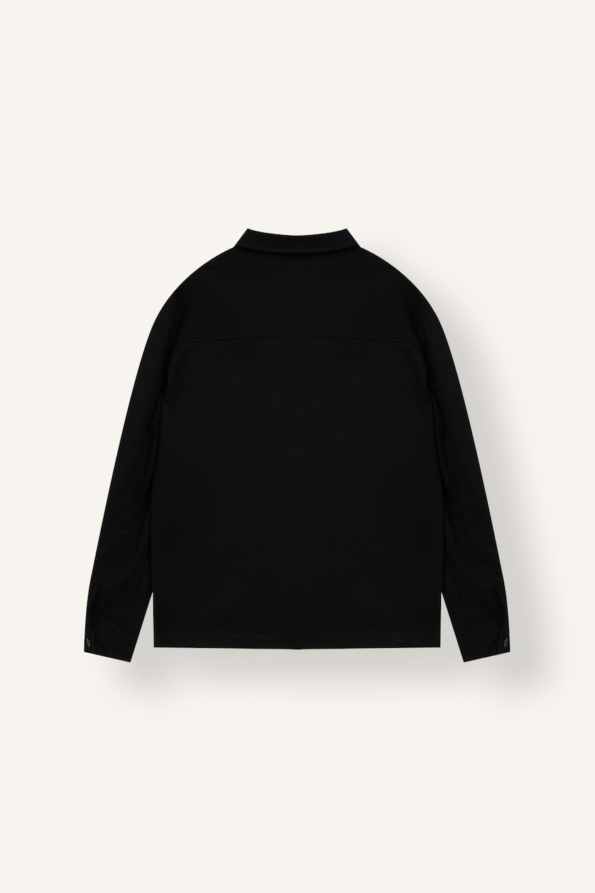 MAN Black Regular Fit Buttoned Shirt Jacket