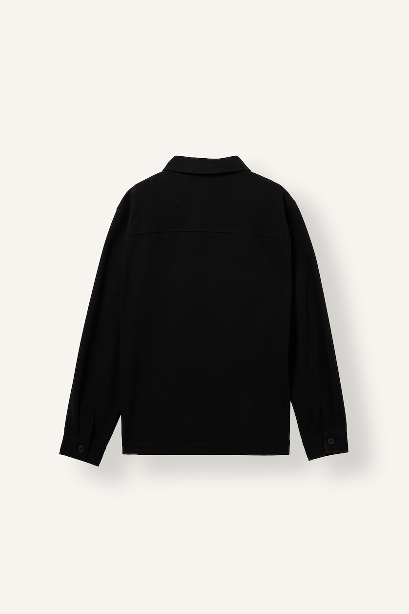 Men Black Regular Fit Overshirt