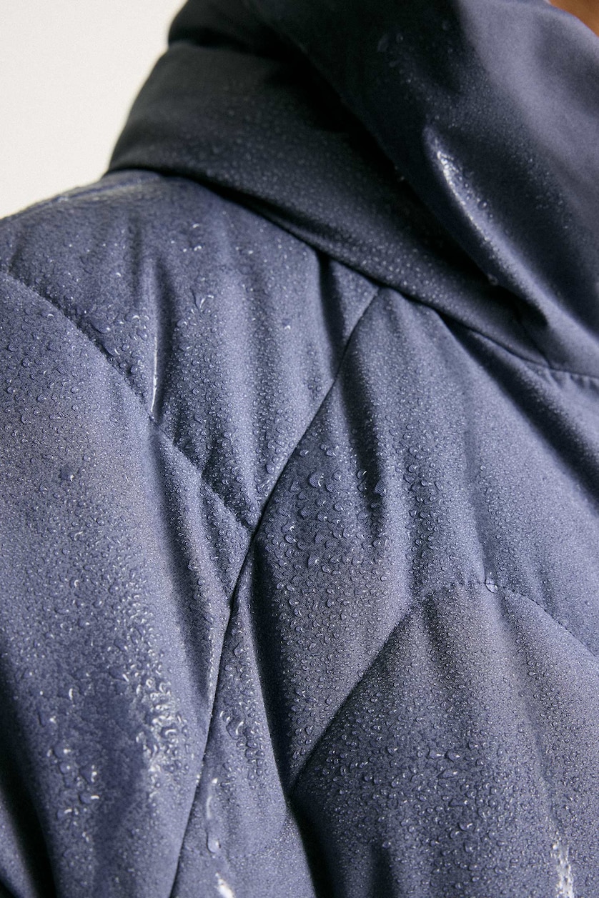 Women Purple Oversize Hooded Waterproof Jacket