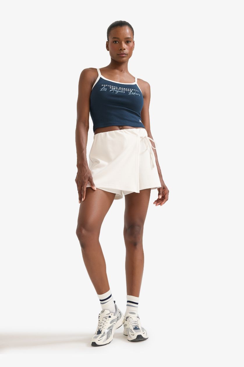 Kadın Lacivert NBA Los Angeles Lakers Fitted Fitilli Kaşkorse Sporcu Atlet