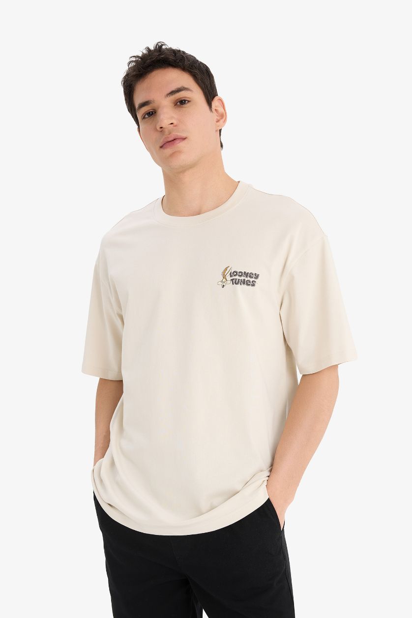 MAN Stone Cotton Looney Tunes Boxy Fit T-Shirt