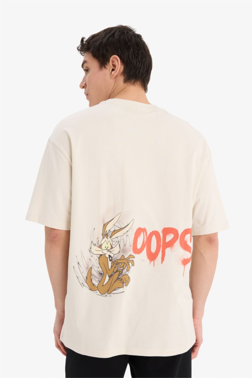 MAN Stone Cotton Looney Tunes Boxy Fit T-Shirt