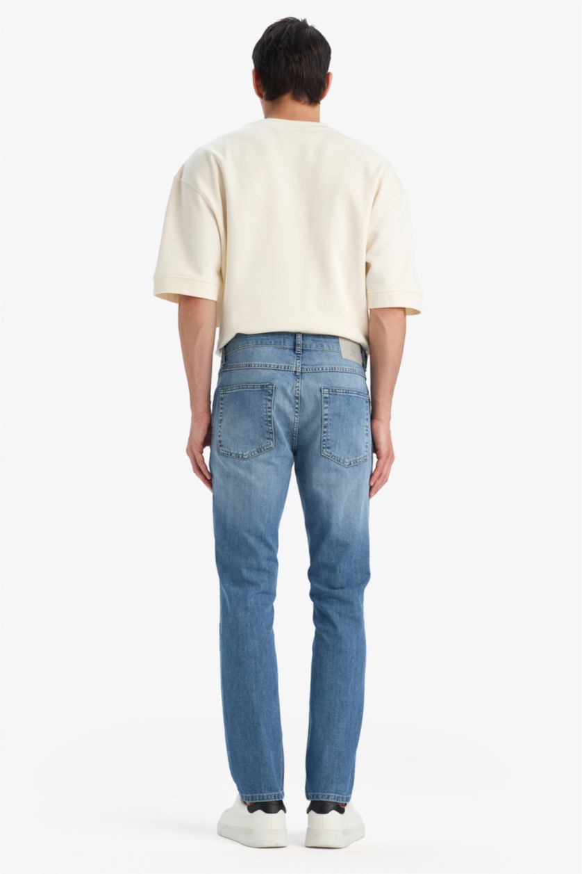 رجال أزرق بنطرون جينز بيدرو سليم فيت بساق ضيق