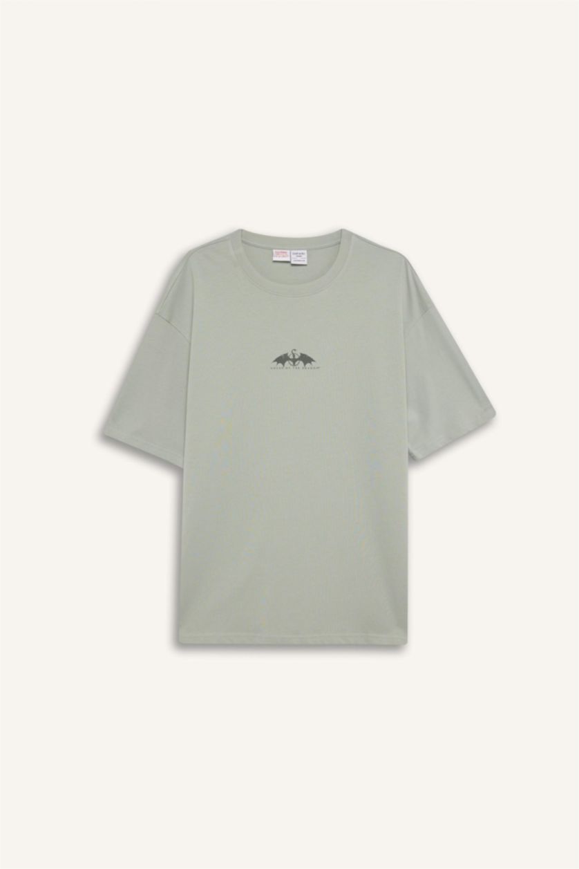 MAN Grey House Of The Dragon Boxy Fit Crew Neck Printed T-Shirt