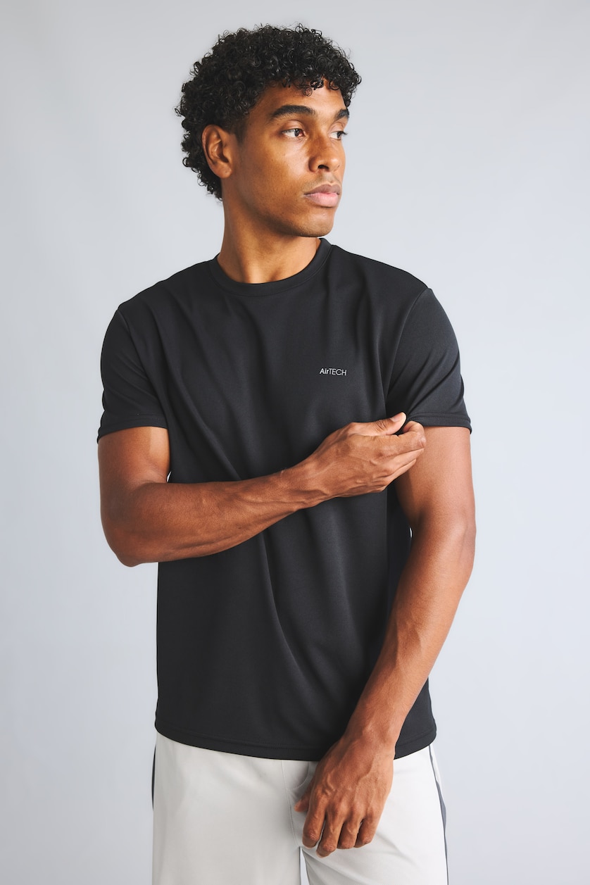 Men Black Standard Fit Short Sleeve T-Shirt