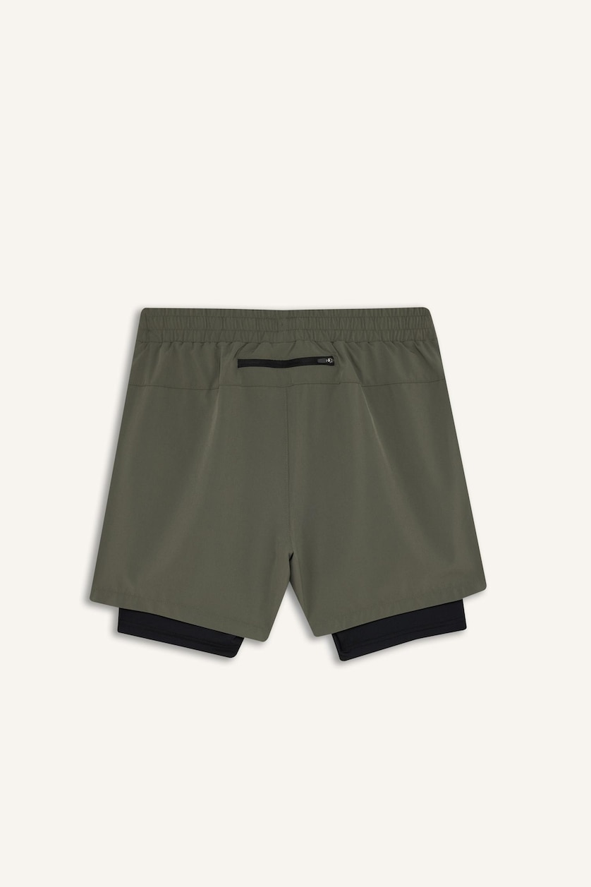 Erkek Haki Slim Fit Nefes Alabilen Çabuk Kuruyan Baskılı Sporcu Tişört