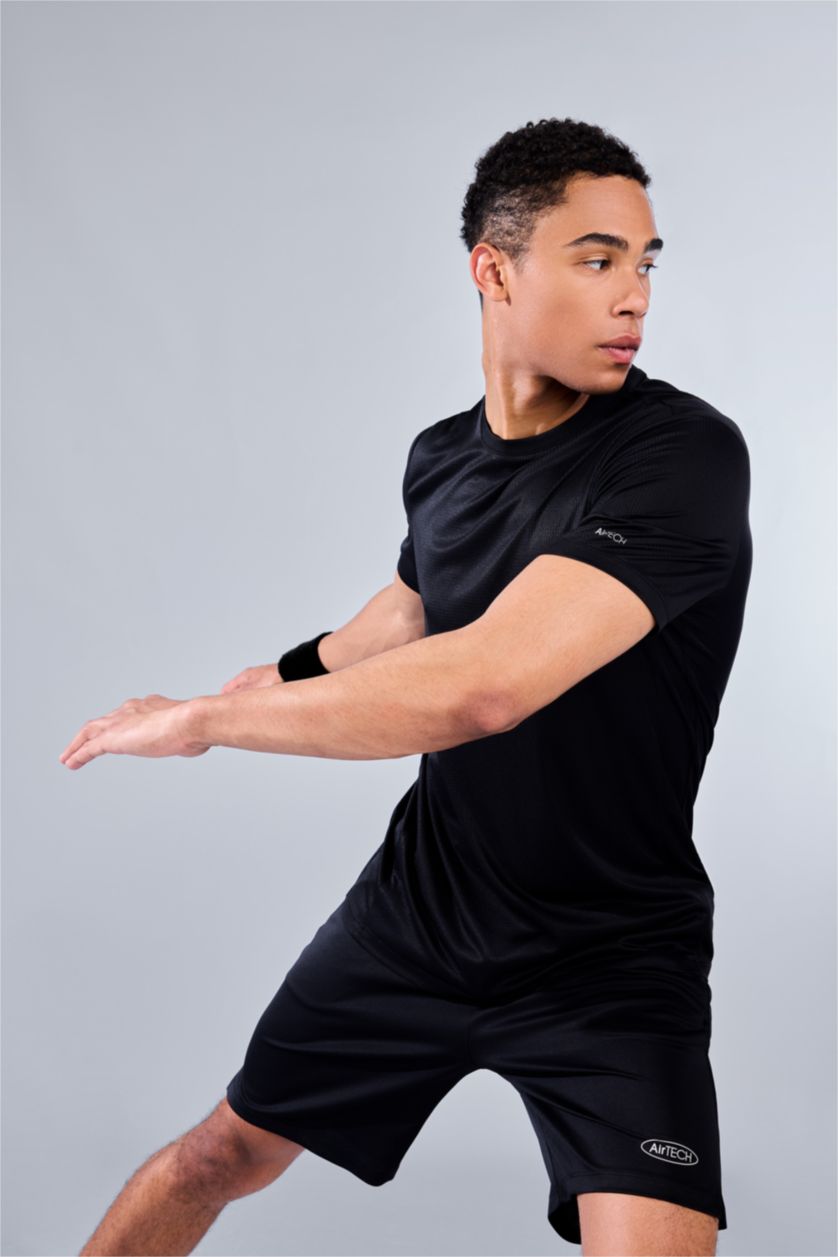 رجالي أسود Slim Fit Short Sleeve T-Shirt