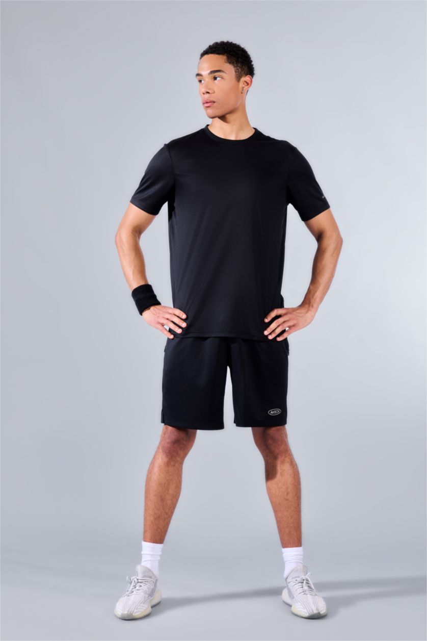 رجالي أسود Slim Fit Short Sleeve T-Shirt