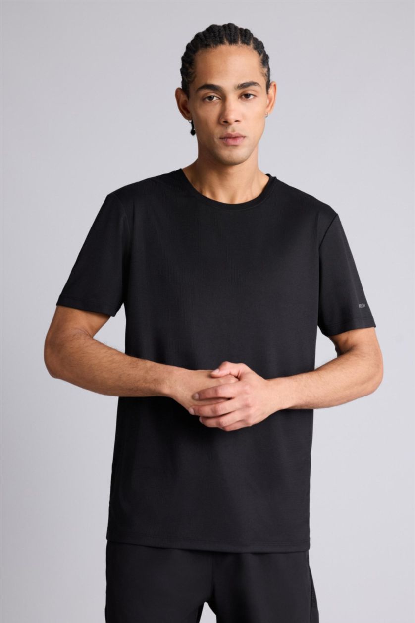 رجالي أسود Slim Fit Short Sleeve T-Shirt