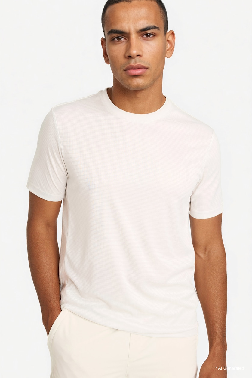 Men Stone Slim Fit Crew Neck Printed Sports T-Shirt