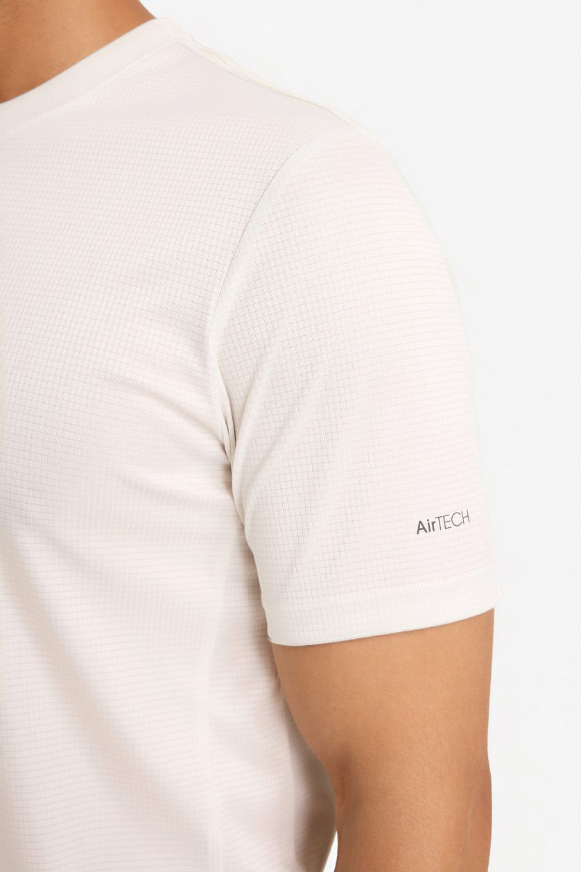 Erkek Taş Slım Fıt Bisiklet Yaka Baskılı Sporcu Kısa Kollu Tişört