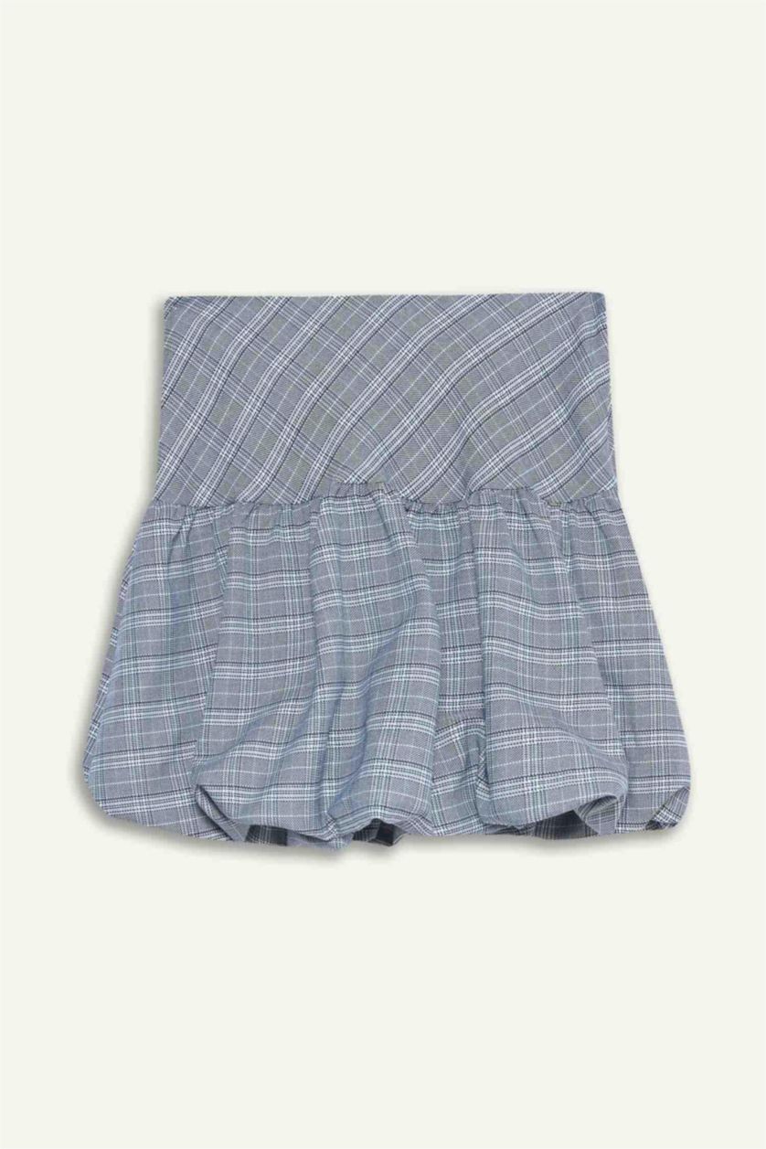 Kız Çocuk - Genç Kız Mavi Desenli Balon Etek Kız Çocuk