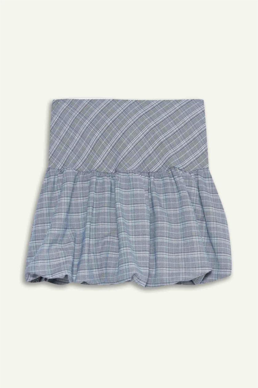 Kız Çocuk - Genç Kız Mavi Desenli Balon Etek Kız Çocuk