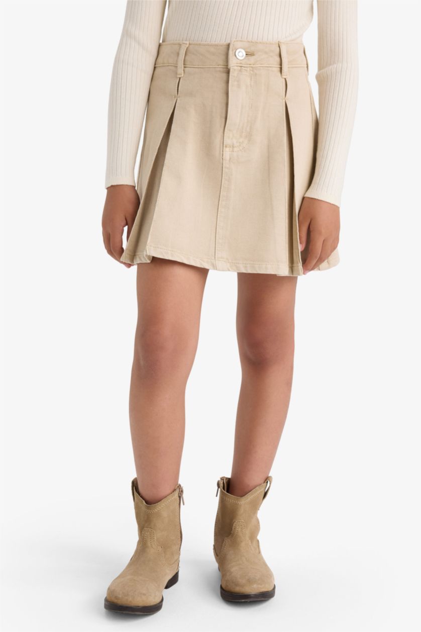 GIRLS & TEENS Grey Girl Gabardine A Cut Skirt