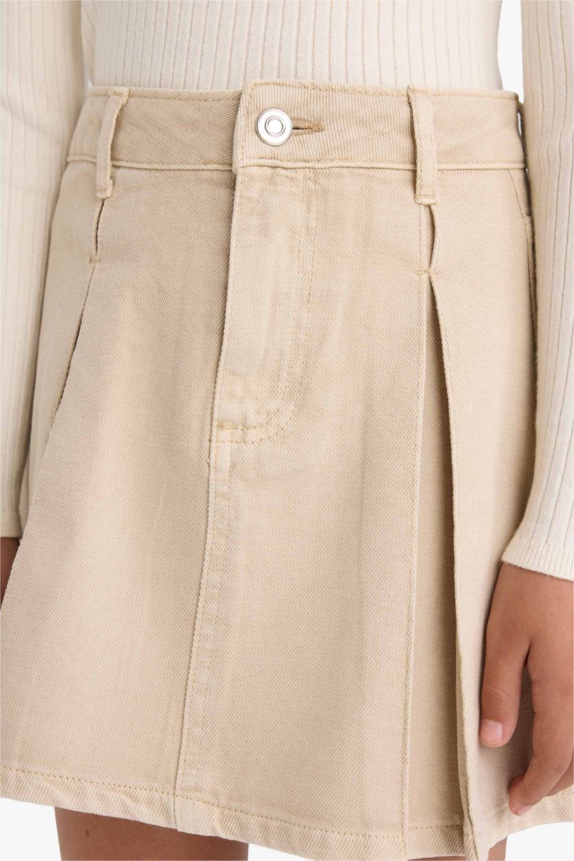 GIRLS & TEENS Grey Girl Gabardine A Cut Skirt
